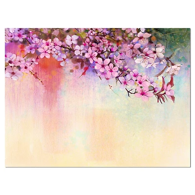 Designart - Watercolor Painting Cherry Blossoms