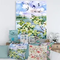 Designart - Flowers of The Cherry Blossoms On A Spring Day