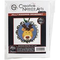 Colonial Needle Jolly Reindeer Tart Tin Counted Cross Stitch Kit