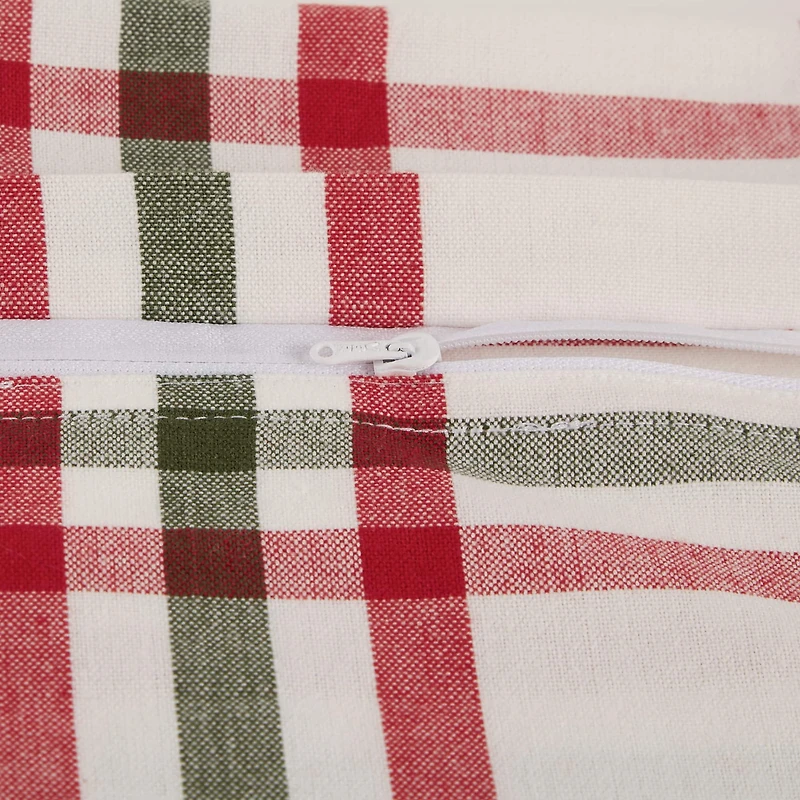 DII® Farmhouse Christmas Plaid Pillow Cover Set