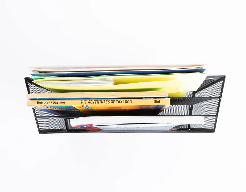 Mind Reader 3-Tier Vertical Mesh Wall File Holder