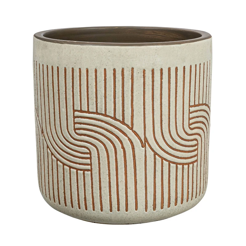 Hello Honey® 8" Modern Arched Design Terra Cotta Planter