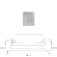 Flowers On Distressed Gray Canvas Wall Art