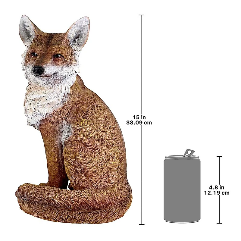 Design Toscano 15" Fabian the Flamboyant Fox Garden Statue