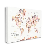 Stupell Industries Abstract Floral World Map Wall Art