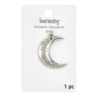 Silver Metal Moon Pendant by Bead Landing™
