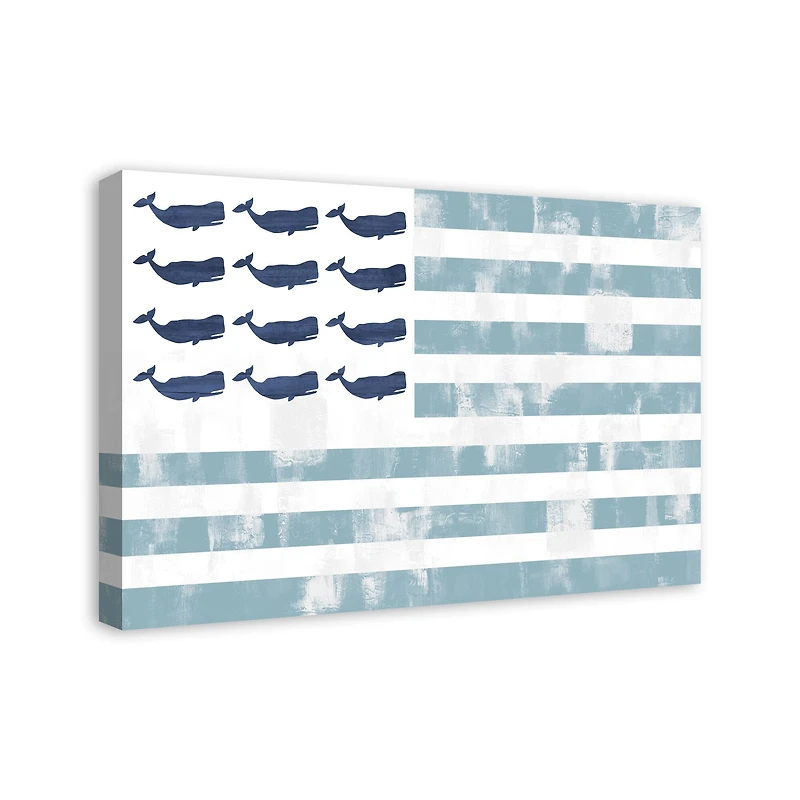 Whale Flag Canvas Wall Art