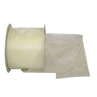 JAM Paper 4" x 30yd. Shimmer Sheer Wired Ribbon