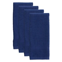 DII® Solid Nautical Blue Waffle Terry Dishtowel, 4ct.
