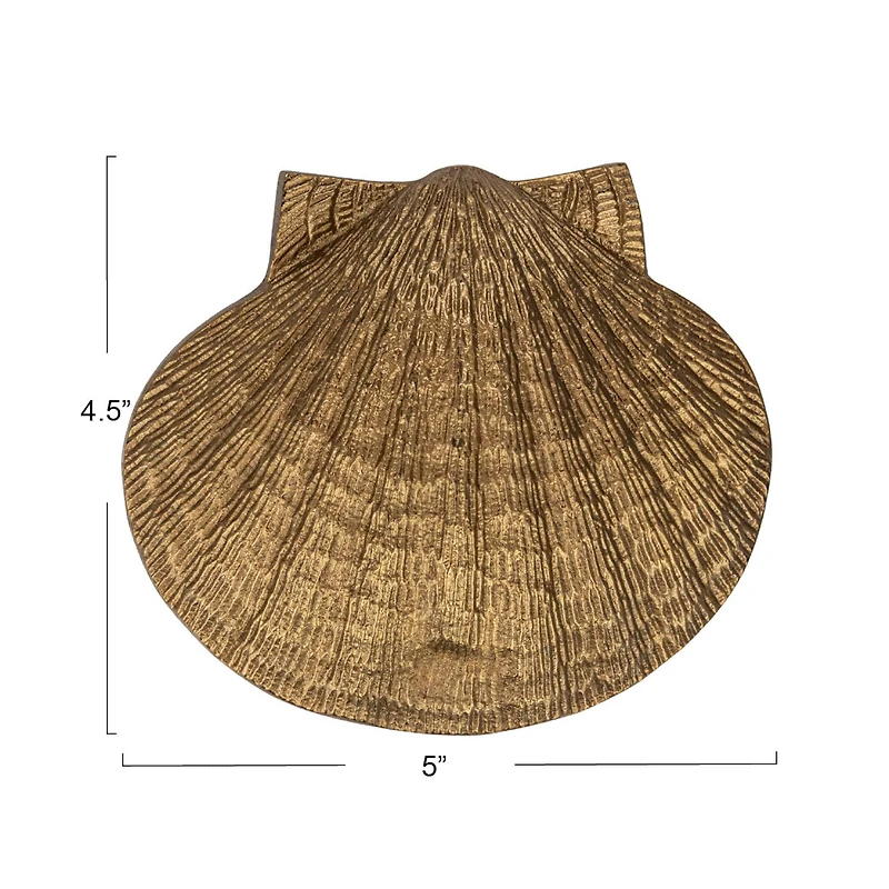 Hello Honey® Golden Antique Cast Metal Shell Door Knocker