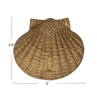 Hello Honey® Golden Antique Cast Metal Shell Door Knocker