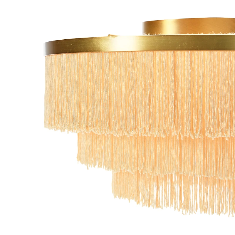 Hello Honey® 13.75" Round Flush Mount Fringe Light Fixture