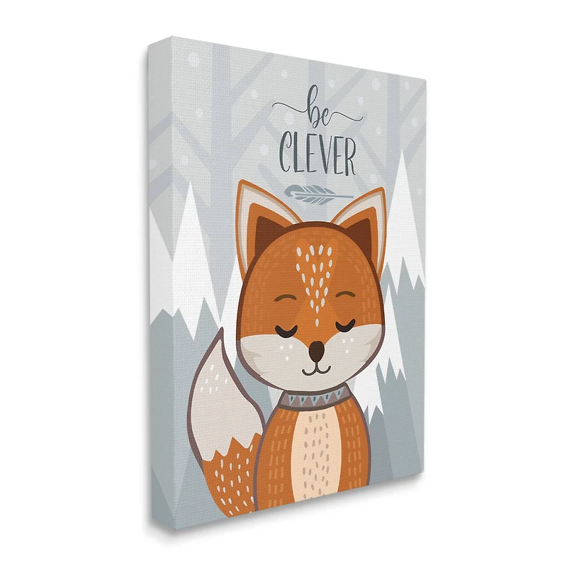Stupell Industries Be Clever Fox Canvas Wall Art