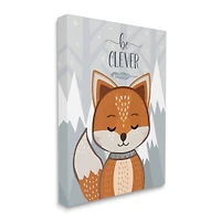 Stupell Industries Be Clever Fox Canvas Wall Art