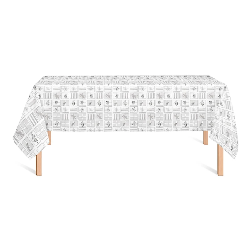 Silver Presents 58x102 Tablecloth