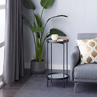 15" Black Contemporary Accent Table