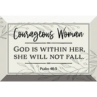Courageous Woman Glass Plaque with Easel