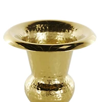 11" Gold Textured Metal Vase