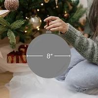 8" Shiny Red Hot Mirrored Disco Glass Christmas Ball Ornament