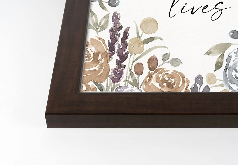 Redeemer Lives Neutral 16" x 16" Walnut Framed Print Under Plexiglass