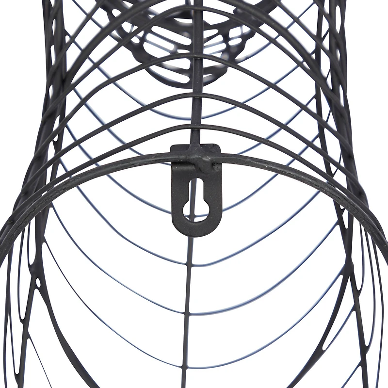 Black Iron Industrial Wall Decor, 24" x 21" x 9"