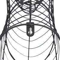 Black Iron Industrial Wall Decor, 24" x 21" x 9"