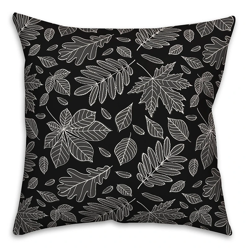 18" x 18" Leaf Mixture Indoor/Outdoor Throw Pillow