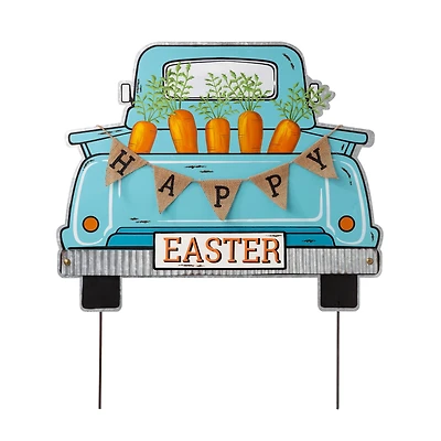 Glitzhome® 26" Easter Metal Truck Yard Stake