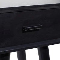 28" Black Pine Modern Accent Table