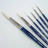 Silver Brush Limited Bristlon Short Handle Liner Brushes, Set of 6