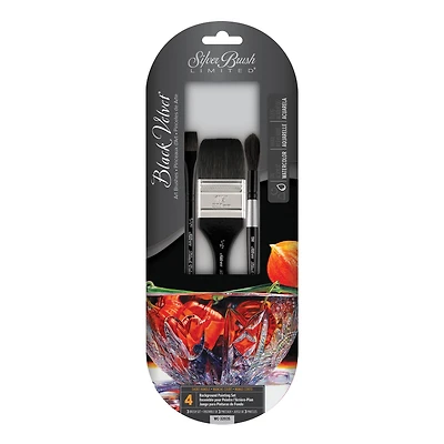 Silver Brush Limited Black Velvet® 3 Piece Best Plein Air Watercolor Brush Set