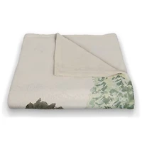 Winter Moose 50x60 Coral Fleece Blanket