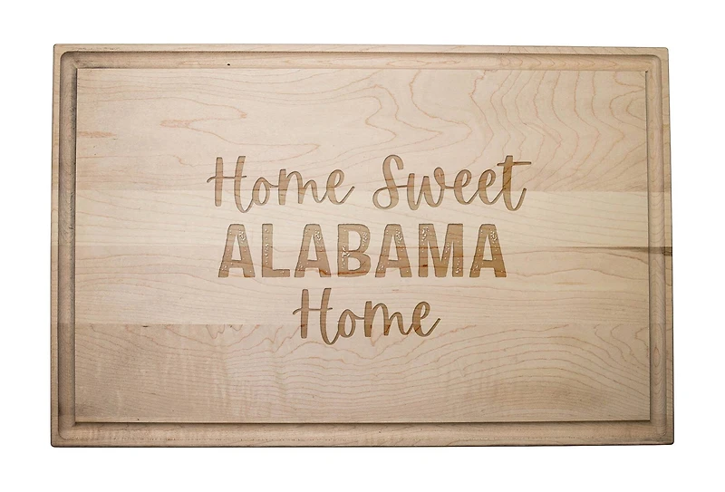 Home Sweet State Home 17" x 11" Maple Cutting Board