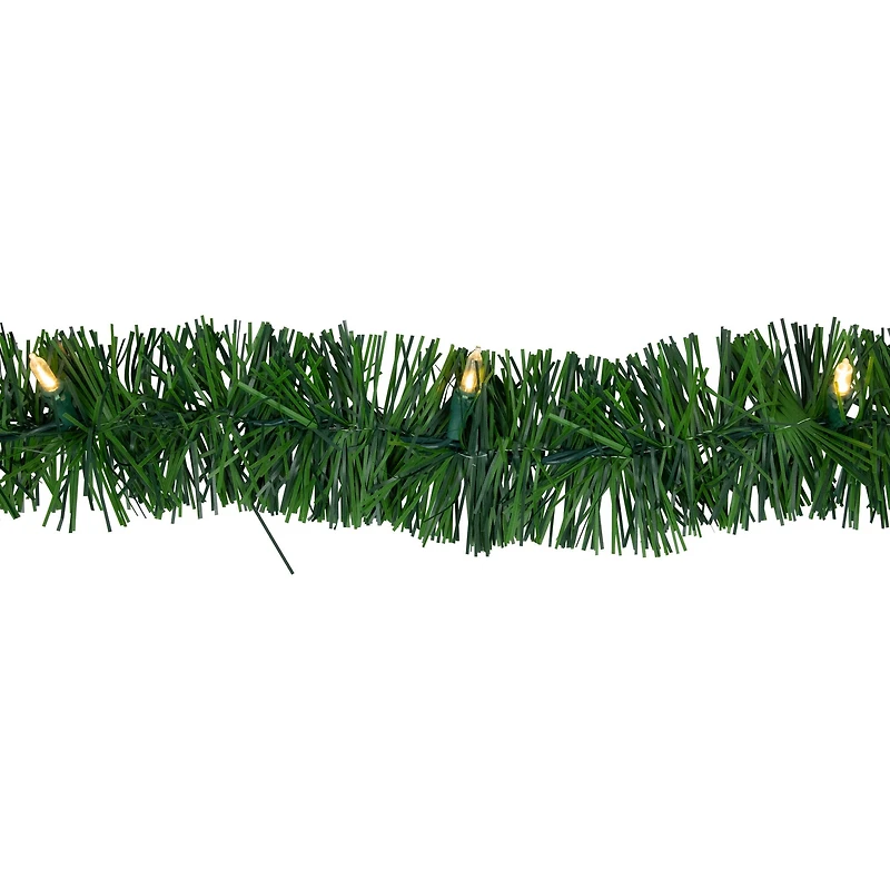 18ft. Pre-Lit Warm White LED Artificial Pine Christmas Garland