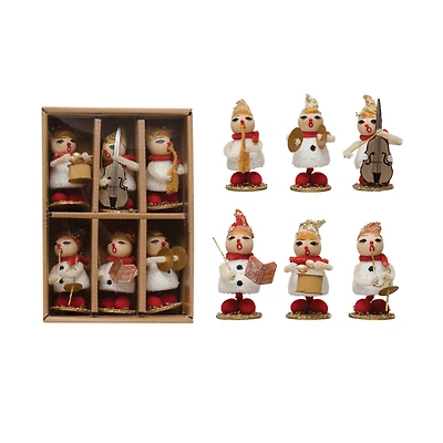 Hello Honey® 4" Vintage Reproduction Marching Band Figurine Set with Instruments & Glitter