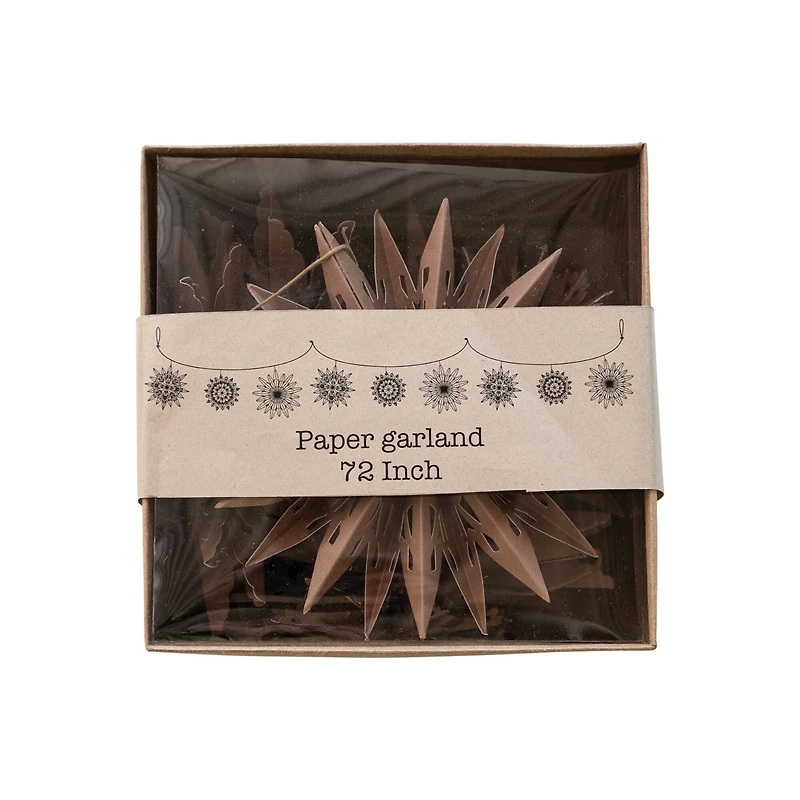 Hello Honey® 6ft. Paper Snowflake Garland in Kraft Box