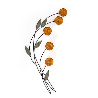 Habitat Decor 30" Cosmos Floral Metal Wall Art