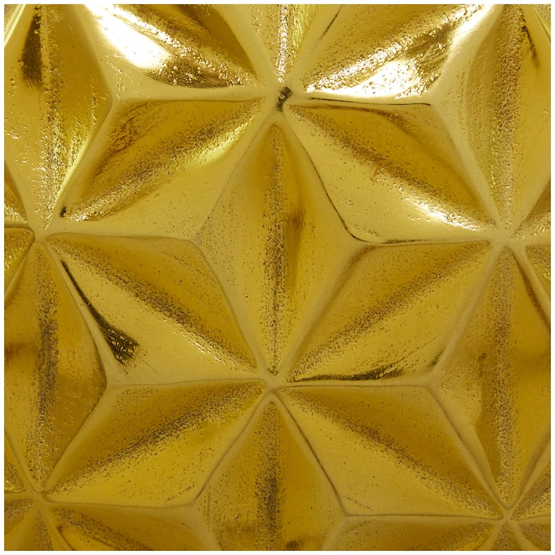 CosmoLiving by Cosmopolitan Aluminum Faceted Geometric Vase