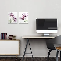 Stupell Industries Purple Flower Bloom Black Framed Wall Art Set