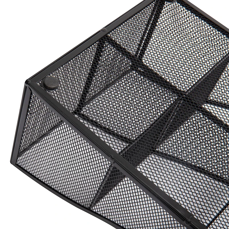 Mind Reader Network Collection 7-Compartment Black Cup and Condiment Organizer, 2ct.