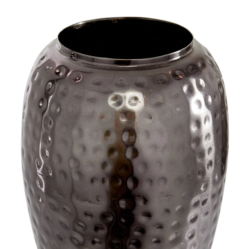 Metal Modern Round Decorative Jar Set with Silver Handles