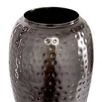 Metal Modern Round Decorative Jar Set with Silver Handles