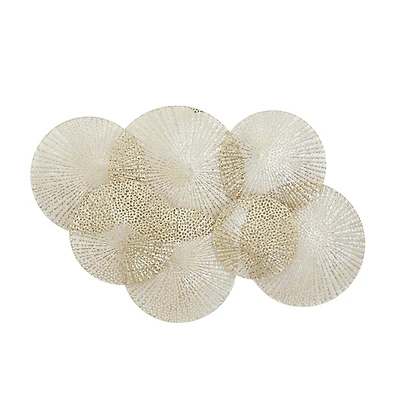 Gold Metal Contemporary Wall Decor, 31" x 49" x 2"