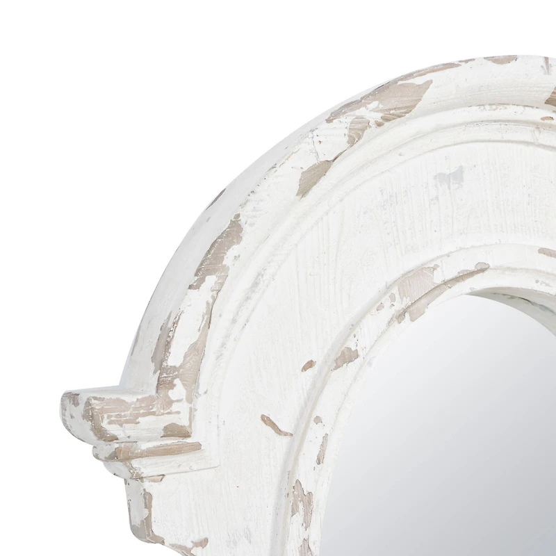 White Vintage Fiberglass Wall Mirror