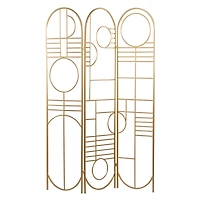 Gold Metal Modern Room Divider Screen 69" x 50" x 1"