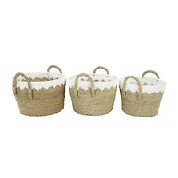 Brown Sea Grass Natural Storage Basket Set