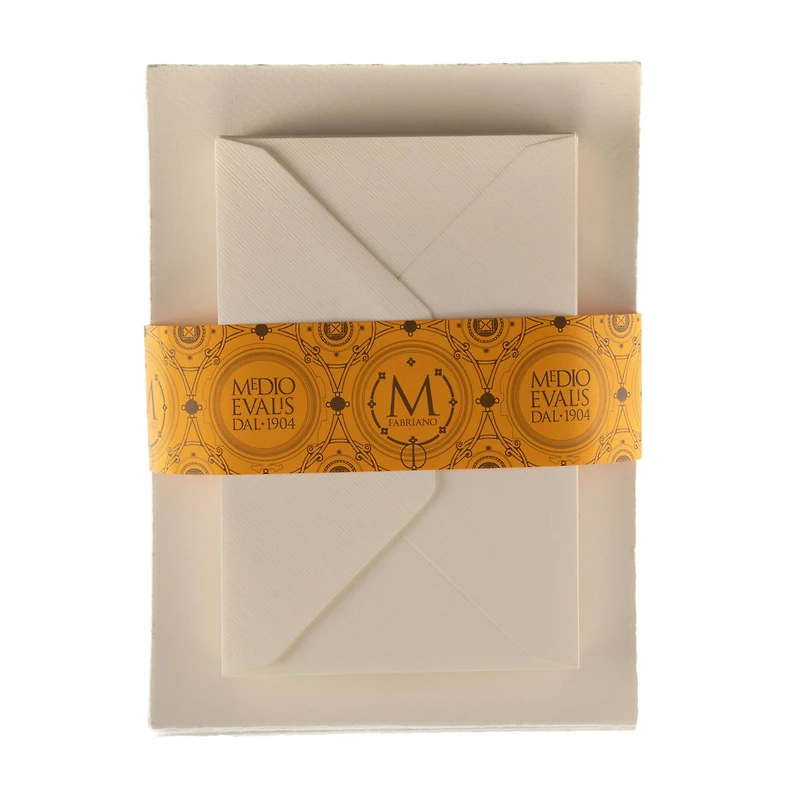 Fabriano 4.5" x 6.75" Medioevalis White Cards & Envelopes, 20ct.