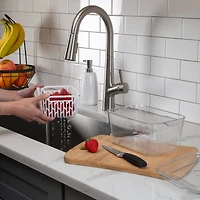 Kitchen Details Clear Storage Container with Strainer