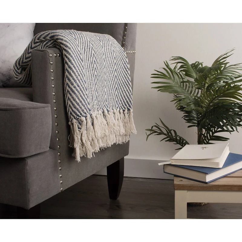 DII® French Blue Urban Chevron Throw