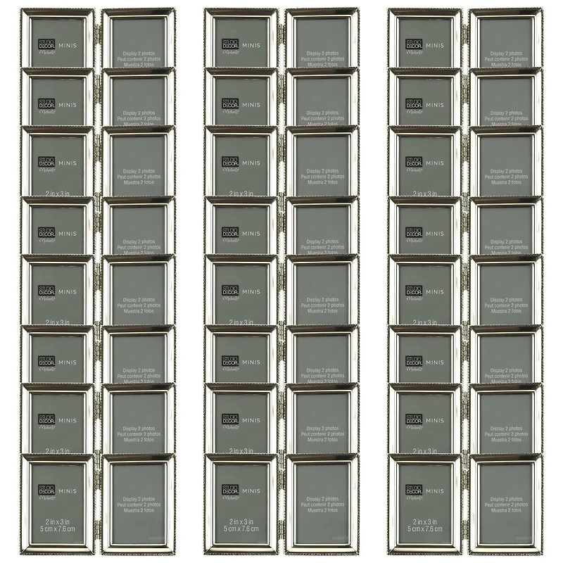 24 Pack: Metal Hinged 2-Opening Mini Frame by Studio Décor®
